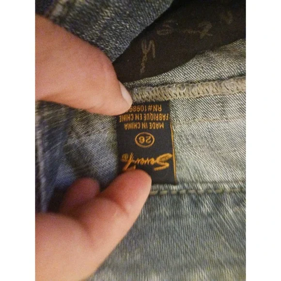 Seven7 Barney Womens Bootcut Jeans Medium Wash Contrast Stitch Denim Size 26 - Picture 3 of 8